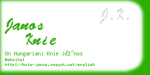 janos knie business card